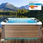 BRAST Whirlpool MSpa Amber Aero Plus mit Fester Au&szlig;enwand | 180x180x65cm f&uuml;r 6