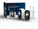 Arlo E3 Hd 2-Cams + 2X Mounts - Schwarz/Wei&szlig;