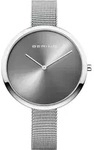 Bering Damen Uhr Armbanduhr Slim Classic - 12240-009 Meshband - Grau/Silber