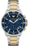 Herrenuhr EMPORIO ARMANI AR11740, marineblau, modisch, zum Schwimmen geeignet.