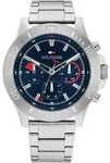 Tommy Hilfiger Bryan 1792113 Herrenuhr Edelstahl Blau Chronograph Datum...