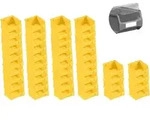 SuperSparSet 48x Gelbe Sichtlagerbox 1.0 mit Abdeckung | HxBxT 6x10x10cm | 0,4...