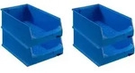 SuperSparSet 4x Blaue Sichtlagerbox 5.0 | HxBxT 20x30x50cm | 21,8 Liter 