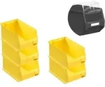 SparSet 5x Gelbe Sichtlagerbox 3.0 mit Abdeckung | HxBxT 12,5x14,5x23,5cm | 2,8...
