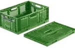 Klappbox 40x30x18cm durchbrochen gr&uuml;n - Gr&uuml;n