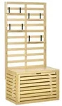 Outsunny Aufbewahrungsbox, Gartentruhe mit Rankhilfe, Auflagenbox mit Ablagen