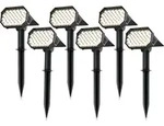 Brandson LED Gartenstrahler Solar mit Erdspie&szlig;, Au&szlig;enleuchte Solar, Wandleuchte,