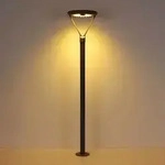 LED Solarleuchte, Wegelampe, Edelstahl, Glas, grau H 227,2 cm - Silber
