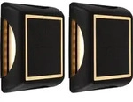 2er Set LED Solar-Bodenstrahler, Wand, IP65, Stufenschalter, L 14 cm - Schwarz