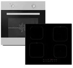 Einbauherd Set Backofen Induktionskochfeld rahmenlos Umluft Grill -...