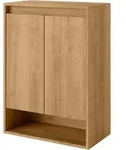FACKELMANN Doppel-Midischrank Natura / Badschrank mit Soft-Close / Ma&szlig;e (B x H...