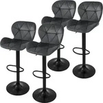 ML-Design 4er Set Barhocker Tresenhocker 360&deg; drehbar, Gepolsterter Barstuhl mit