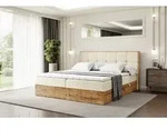 ALTDECOR Boxspringbett LOLLI7 mit H3-Matratze, Kopfteil und Eiche-Holz...
