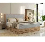 MKS MEBLE Boxspringbett WOOD CLASSIC, Komplett Set mit Multipocket-Matratze und