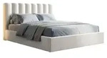 MIRJAN24 Polsterbett Nox, Dopellbett mit Bettkasten, Leistenlattenrost aus Holz