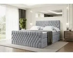 ALTDECOR Boxspringbett mit Fu&szlig;teil, 2 Matratzen und Topper - 120x200 cm - SERENE-Z