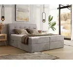 MKS MEBLE Boxspringbett DAGOS 200 x 200 cm mit Bettkasten & Stauraum, 7-Zonen