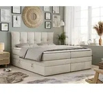 Boxspringbett 7-Zonen Taschenfederkernmatratze und Topper - PREMIUM-10-KING -