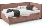 Kofferbett Ollie | Mit R&uuml;ckenlehne | 90 x 200 cm | Rosa Design - Rosa