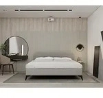 Polsterbett MAVILO - Komfortbett mit Stauraum, Doppelbett, 180x200cm, Grau,