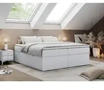 Boxspringbett ohne Kopfteil mit Bettkasten, niedriges Kopfteil, Polsterbett ohne