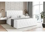 ALTDECOR Boxspringbett mit Matratze und Lattenrost - - VELANTO - 180x200 cm Wei&szlig;