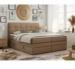Boxspringbett mit Kopfteil und Topper, Polsterbett - LUKA-KING - 180x200cm -...