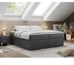 Boxspringbett ohne Kopfteil mit Bettkasten, niedriges Kopfteil, Polsterbett ohne