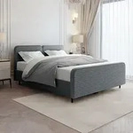 Doppelbett LEA 180x200 cm Polsterbett mit Bettkasten, ohne Matratze & Topper &ndash;