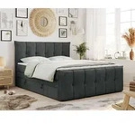 King Boxspringbett 180x200, Boxspringbett 180x200 mit Bettkasten und Matratze...