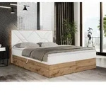 Boxspringbett 180x200 mit Bettkasten, Polsterbett 180x200 mit Matratze H4,