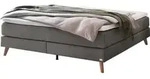HASENA Raumspar Boxspringbett Beatriz grey Holz Eiche bright 160x200 : Topper -
