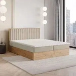 Masseno Boxspringbett VARELI 180x200 cm Komplett-Set mit Bonell Matratze und Topper,