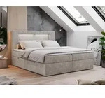 Boxspringbett 120x200 mit Led, Polsterbett mit LED Kopfteil -...