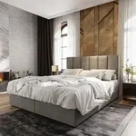 Masseno Boxspringbett MERIL 160x200 cm Komplett-Set mit Bonell Matratze und Topper,