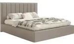 Selsey Togents - Polsterbett 140x200 mit Chenillebezug, Bettkasten und LED, Braun -