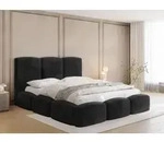 Polsterbett 140x200 mit Bettkasten & Lattenrost &ndash; Schwarzes Bett hohem...