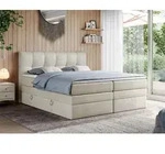 Boxspringbett mit Doppelmatratze - ALVIN-KING - 160x200cm - Beige - H3 - Beige