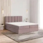 Masseno Boxspringbett MERIL 180x200 cm Komplett-Set mit Bonell Matratze und...