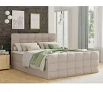 Boxspringbett Best Lux mit Fu&szlig;teil, 2 Bettk&auml;sten, Bonell-Matratze und Topper...
