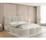 Polsterbett 140x200 mit Bettkasten und Lattenrost &ndash; Creme Bett mit hohem...