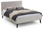 Polsterbett 140 x 200 Bettgestell Bett Doppelbett mit Kopfteil Beige Germany,