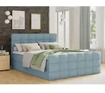 Boxspringbett Best Lux mit Fu&szlig;teil, 2 Bettk&auml;sten, Bonell-Matratze und Topper...