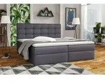 Boxspringbett Schlafzimmerbett DORIANO 160x200cm Kunstleder Soft Anthrazit - Grau