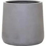 VIVANNO Blumentopf Fiberglas VEKRA Rund, Betongrau Beton-Design - 55x50 cm -...