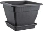 XXL Pflanzk&uuml;bel Blumentopf 60x60 mit Wasserspeicher und Untersetzer - 70 Liter