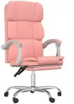 vidaXL B&uuml;rostuhl mit Liegefunktion Rosa Kunstleder - Rosa