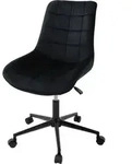 ML-Design B&uuml;rostuhl Schwarz aus Samt Metallgestell Polsterstuhl mit...