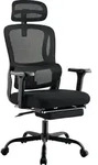 CLP B&uuml;rostuhl Mankato ergonomisch 3D-Armlehnen Lordosenst&uuml;tze Fu&szlig;st&uuml;tze...