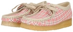 Clarks Originals Schn&uuml;rschuhe Wallebee im tollen Karo-Design 5342E Pink Check...